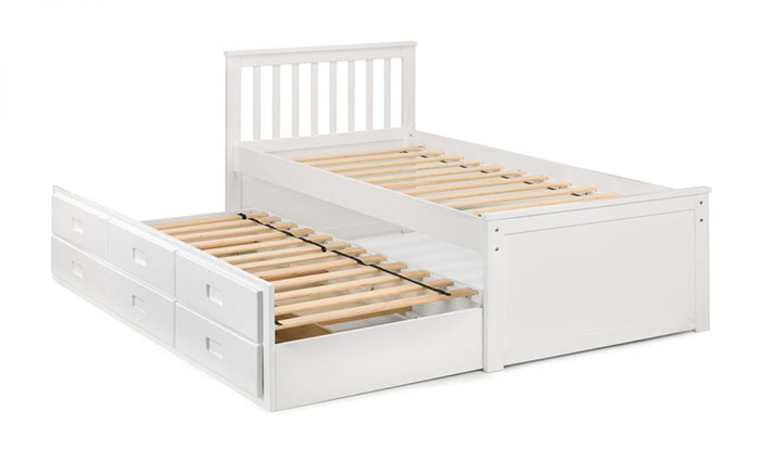 Masie Single Pine Captains Bed With Under-bed And Drawers - Click Image to Close